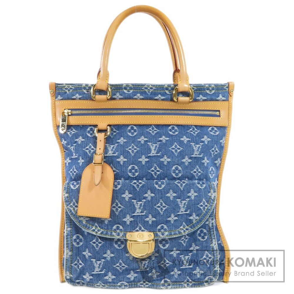 Louis Vuitton Flat Shopper Monogram Denim Tote Bag